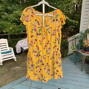 Old Navy yellow floral romper